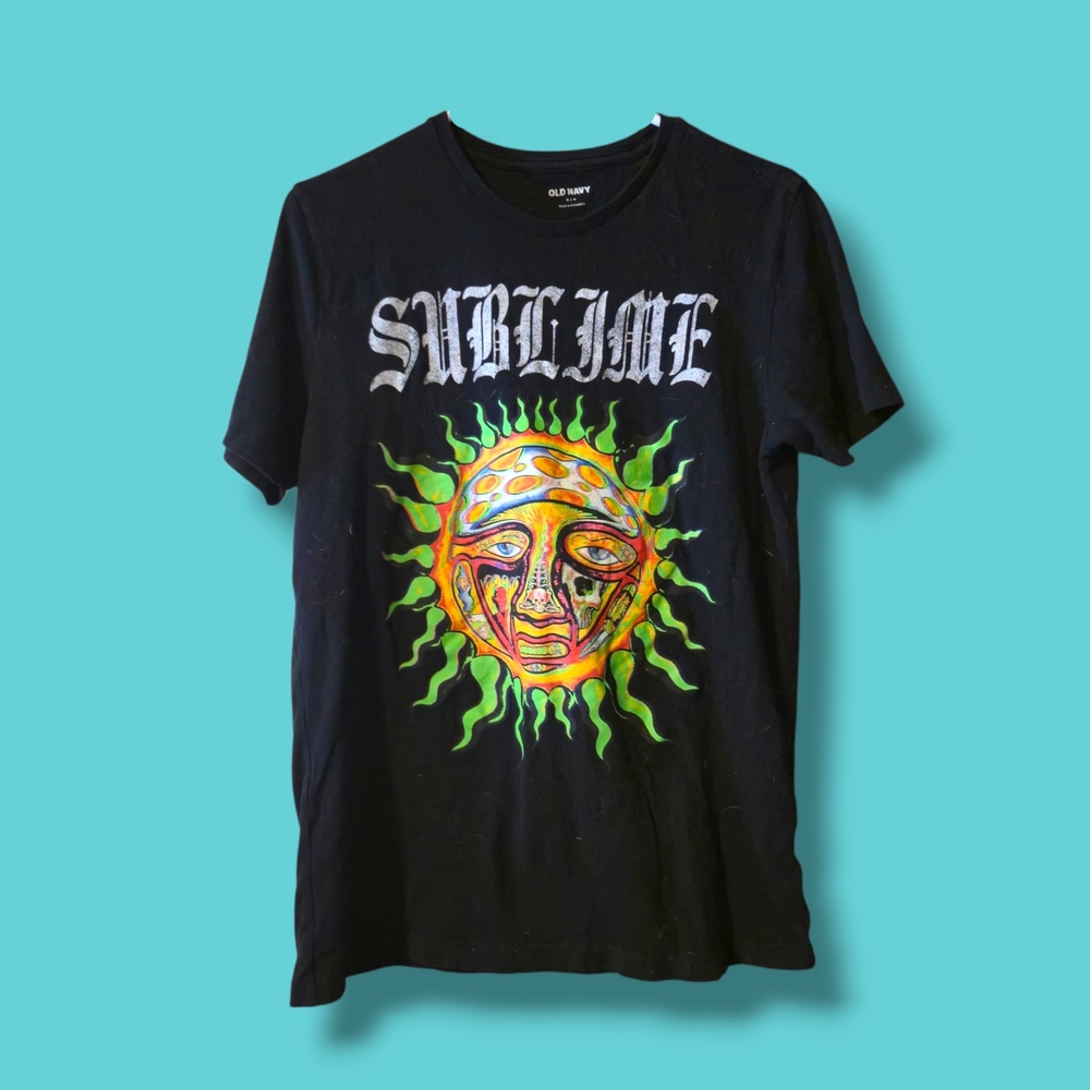 Old Navy Black Tee with Sublime Graphic
